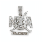 Iced Out NBA-Style Moissanite Letter Pendant in 925 Rhodium-Plated Silver 3.00ct