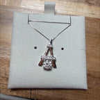 Elegant 925 Sterling Silver Moissanite 1ct Princess Pendant Necklace (2)