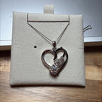 925 Sterling Silver Heart Princess Necklace with 2ct Moissanite (2)