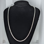 Luxury 925 Sterling Silver 11ct Moissanite Tennis Necklace 18in (2)