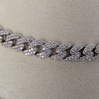 8in 6mm Iced Moissanite Cuban Link 925 Sterling Silver Bracelet (2)