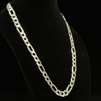 Italian 925 Sterling Silver Figaro Chain 26" 11mm 68.9g (2)