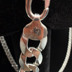Italian 925 Sterling Silver Figaro Chain 26" 11mm 68.9g (5)