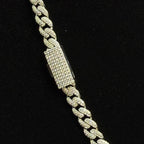 925 Sterling Silver Miami Cuban Chain with 14ct Moissanite, 18in 6mm (3)