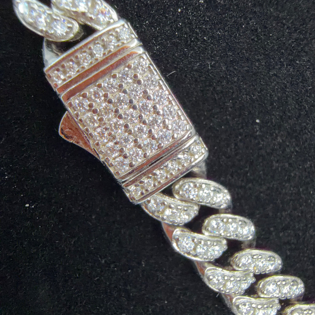 20in 8mm Moissanite Pavé Miami Cuban Chain in 925 Sterling Silver, 16ct, 59.85g (5)