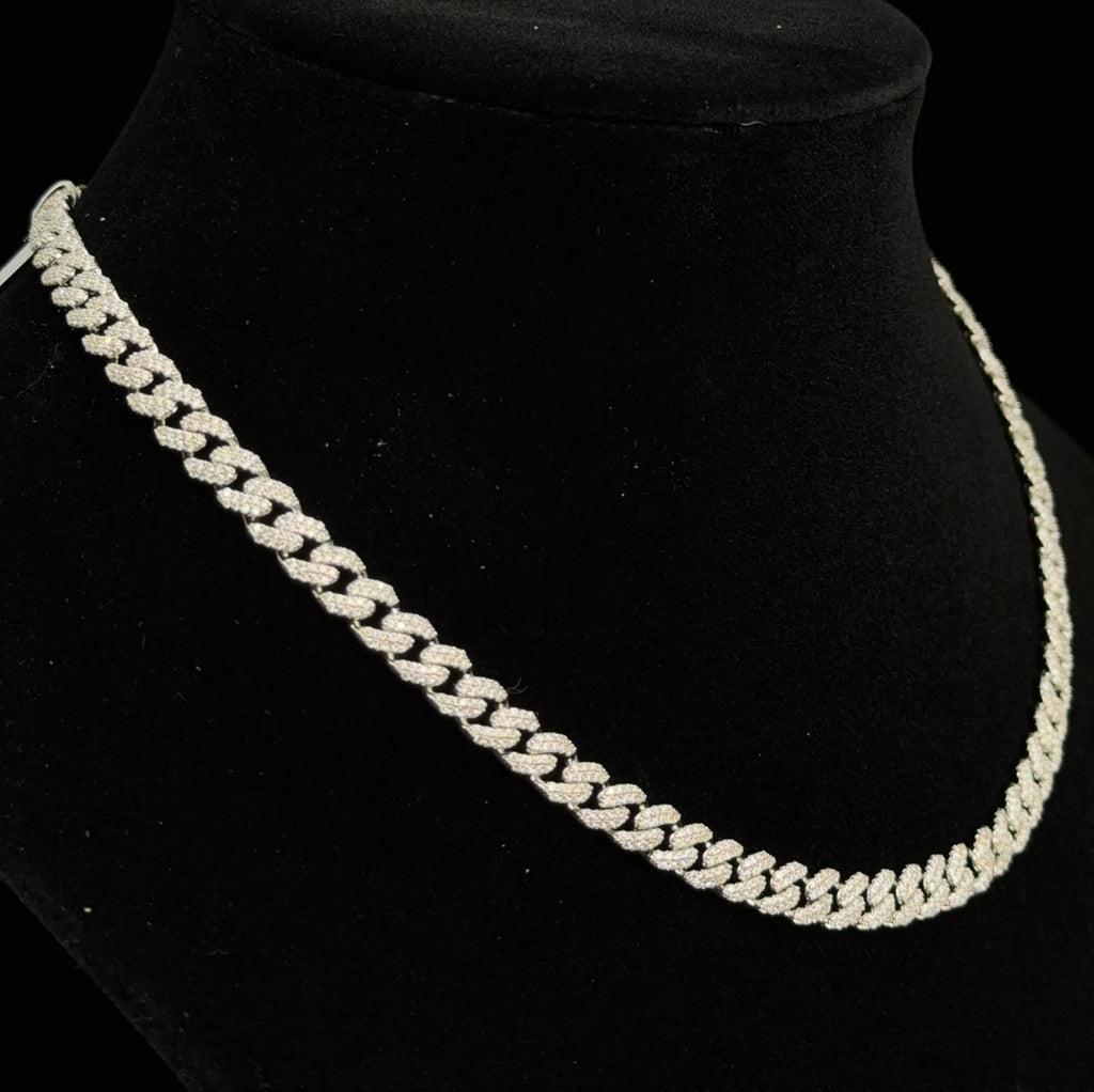20in 8mm Moissanite Pavé Miami Cuban Chain in 925 Sterling Silver, 16ct, 59.85g (6)