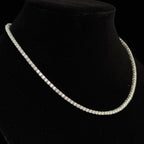 Luxury 925 Sterling Silver 11ct Moissanite Tennis Necklace 18in (4)