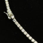 Luxury 925 Sterling Silver 11ct Moissanite Tennis Necklace 18in (5)