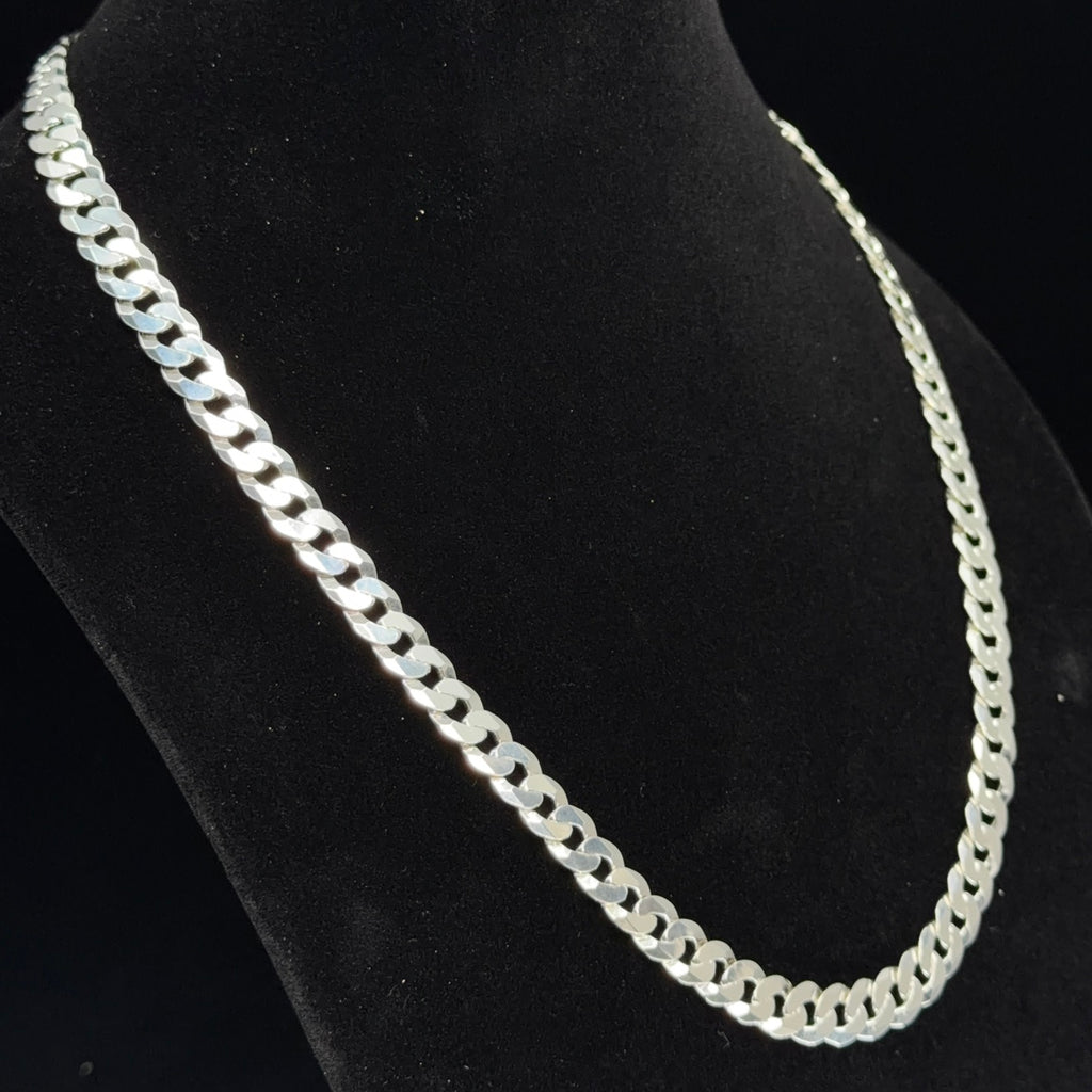 Men's Italian 925 Sterling Silver Curb Chain, 24in, 9.1mm, 56.5g (2)