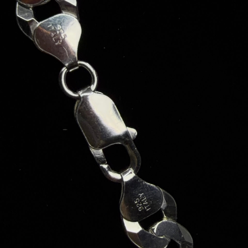 Men's Italian 925 Sterling Silver Curb Chain, 24in, 9.1mm, 56.5g (4)