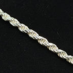 Italian 925 Sterling Silver 5mm Rope Chain Necklace 16in, 30.59g (3)