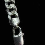 Italian 925 Sterling Silver Figaro Chain Necklace 8mm 26in 38.7g (2)