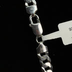 Italian 925 Sterling Silver Figaro Chain Necklace 8mm 26in 38.7g (5)