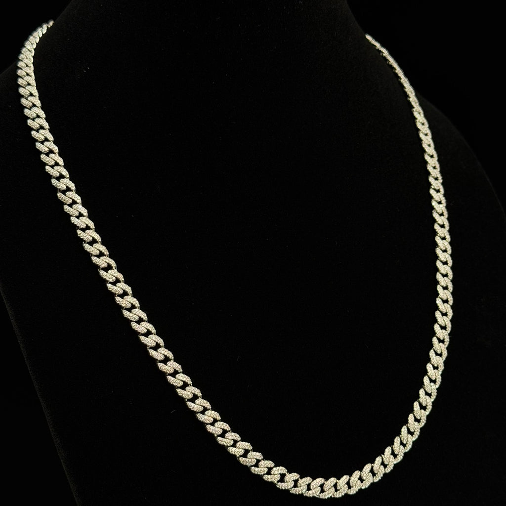 925 Sterling Silver 24in Moissanite Cuban Chain 20ct 6mm (4)