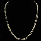 Luxury 24in Miami Cuban Chain 925 Sterling Silver with 20ct Moissanite Iced Links