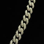Luxurious 16in Miami Cuban Chain in 925 Sterling Silver with 12ct Moissanite, 6mm (5)