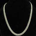 24in Iced Moissanite Monaco Chain in 925 Sterling Silver, 8.8mm, 68.68g, 15.14ct