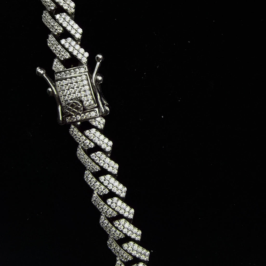 24in Iced Moissanite Monaco Chain in 925 Sterling Silver, 8.8mm, 68.68g, 15.14ct (4)
