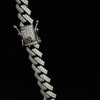 24in Iced Moissanite Monaco Chain in 925 Sterling Silver, 8.8mm, 68.68g, 15.14ct (4)
