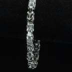8in 925 Sterling Silver Intricate Byzantine Link Bracelet 6.4mm (2)