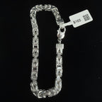 8in 925 Sterling Silver Intricate Byzantine Link Bracelet 6.4mm (3)
