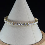 Luxury 18K Gold Vermeil Silver Moissanite Tennis Bracelet 14ct 6.5in