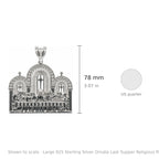 Large 925 Sterling Silver Ornate Last Supper Religious Panel Pendant 40.44g (3)