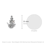 Pavé Alligator 925 Sterling Silver Moissanite Pendant 1.0ct (3)