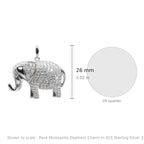 Pavé Moissanite Elephant Charm in 925 Sterling Silver 3.00ct (3)