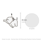 Sterling Silver 925 Moissanite Elephant Outline Pendant 1.5ct (3)