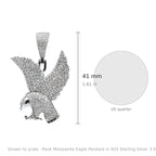 Pavé Moissanite Eagle Pendant in 925 Sterling Silver 3.0ct (3)