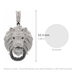 Pavé Moissanite Lion Head Pendant in 925 Sterling Silver 4.9ct (3)
