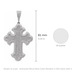 Oversized Micro-Pavé Cross Pendant in 925 Silver with 10ct Moissanite (3)