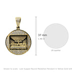 Last Supper Round Medallion Pendant in Yellow Gold with Moissanite (3)