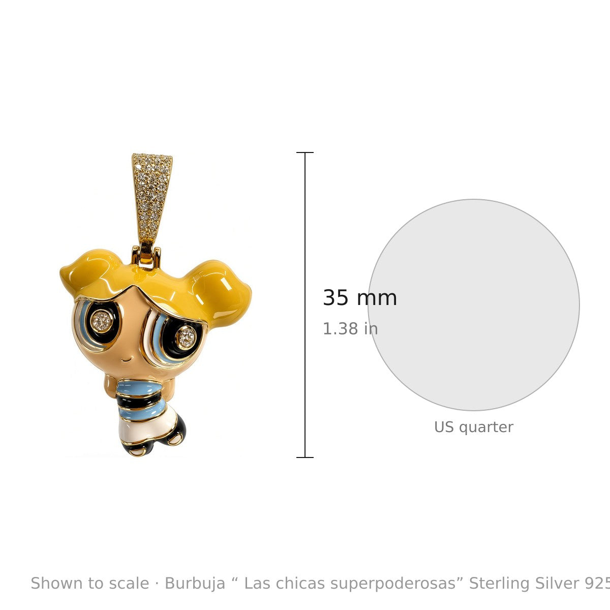 Burbuja “ Las chicas superpoderosas” Sterling Silver 925 con CZ (3)
