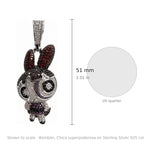 Bombón, Chica superpoderosa en Sterling Silver 925 con CZ (3)