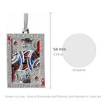 King of Diamonds Iced Playing Card Pendant in Silver with Moissanite (3)