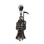 Grim Reaper Silver Pendant with Black moissanite (2)