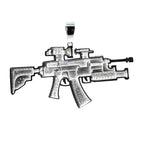 Men's Iced Out Silver AK Rifle 2.75ct Moissanite Pendant in 925 Sterling (2)