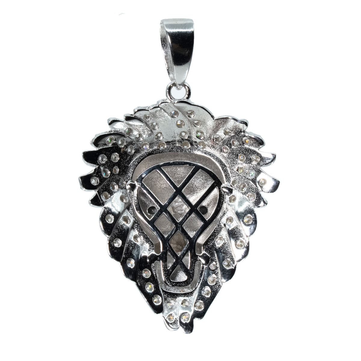 Men's 925 Sterling Silver Moissanite Lion Head Statement Pendant 3.5ct (3)