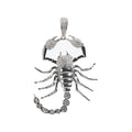 925 Sterling Silver Scorpion Moissanite Statement Pendant 3 Carats
