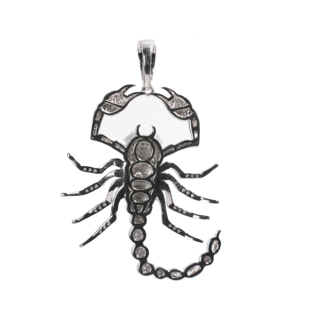 925 Sterling Silver Scorpion Moissanite Statement Pendant 3 Carats (2)