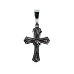 Crowned Lion Head Moissanite Cross Pendant in 925 Sterling Silver 8ct (2)