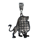 925 Sterling Silver Pavé Moissanite Majestic Lion Head Pendant 2.5ct (2)