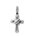 Baguette Moissanite Cross Pendant in 925 Sterling Silver