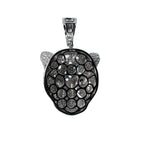 Pavé Moissanite Panther Head 925 Sterling Silver Pendant 4.2ct (2)