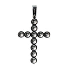 Men's 925 Sterling Silver Moissanite Halo Cross Pendant 2.5ct (2)