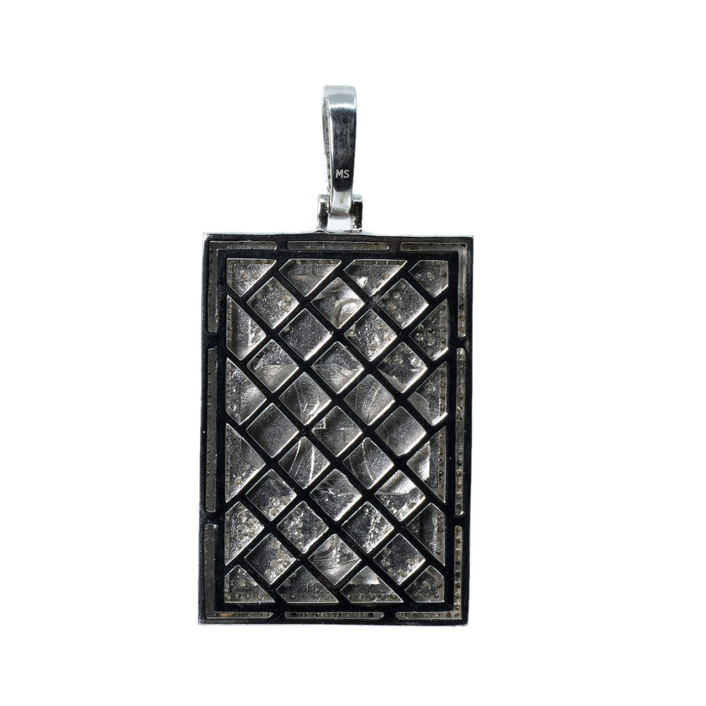 King of Diamonds Iced Out Playing Card Pendant in Silver with Moissanite (2)