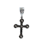 Men’s 925 Sterling Silver Moissanite Cross Pendant with Pave and Bezel Set Circles 2.19ct (2)