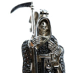 Sterling Silver Grim Reaper Pendant with Black Moissanite Pavé Robe and Scythe, 1.8in, 2.5ct (2)